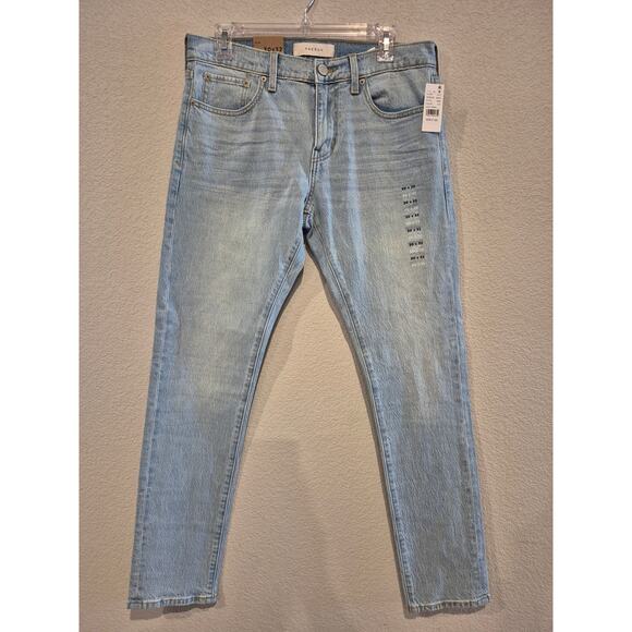 PacSun Men's Size 30x32 Mid Rise Slim Fit Denim Jeans Light Wash Blue NWT - Picture 1 of 10